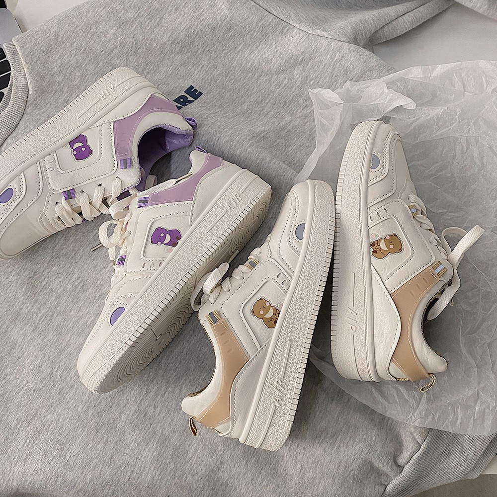 Giày thể thao nữ giayBOM đế cao 3 cm họa tiết họa hình B1153 | BigBuy360 - bigbuy360.vn