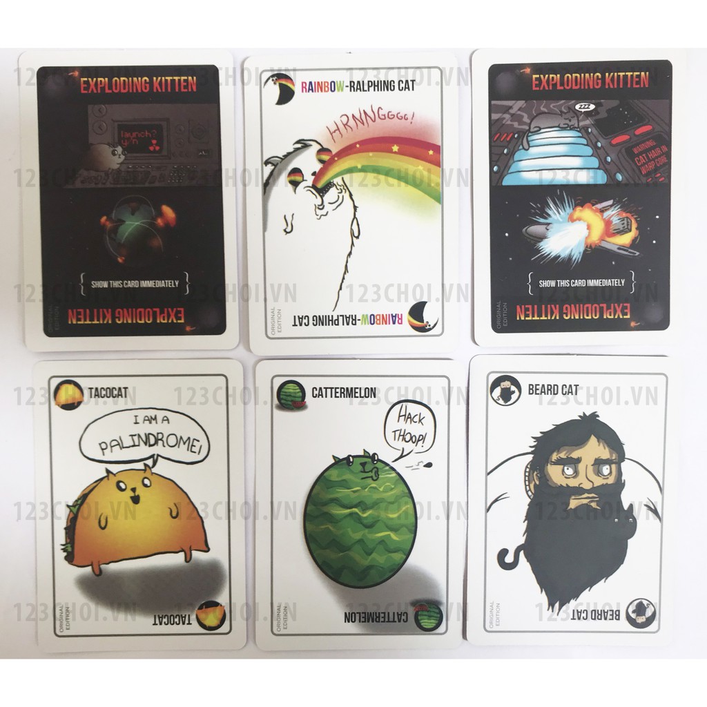 Bài Mèo nổ Exploding Kittens board game thẻ bài, trò chơi cực vui giá hấp dẫn