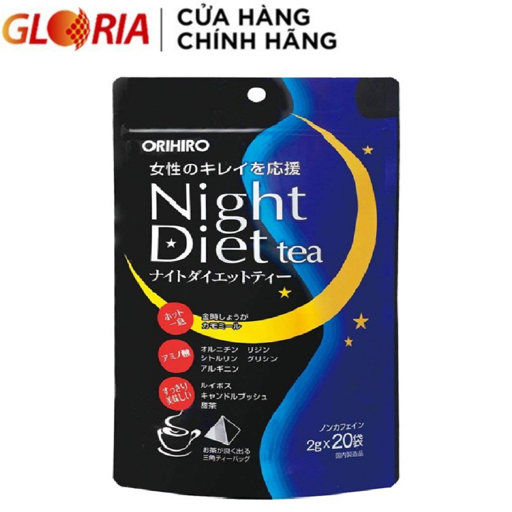 Trà Giảm Cân Night Diet Tea Orihiro 20 Gói/Túi Và 24 Gói/Túi