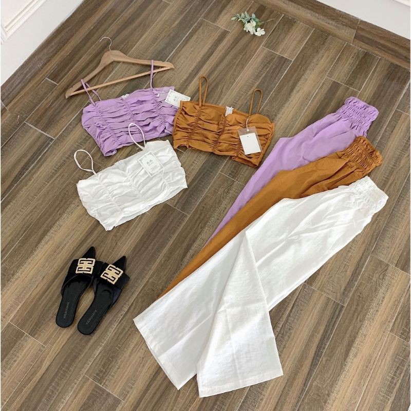 set áo nhún ,quần ống rộng | BigBuy360 - bigbuy360.vn