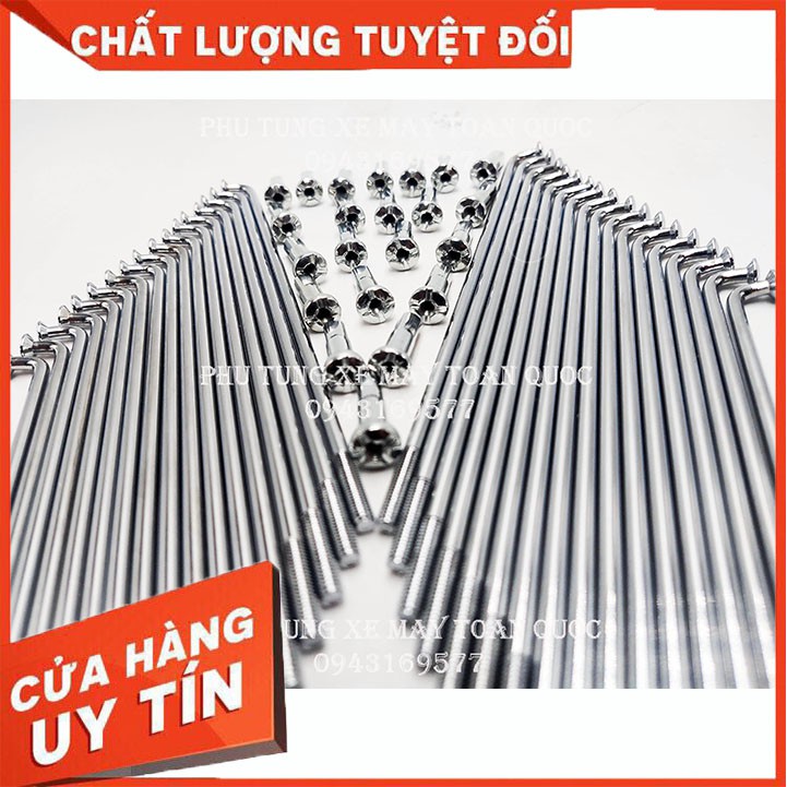 Căm xe inox cao cấp-Nan hoa trắng bạc TDR - NanhoaTDR