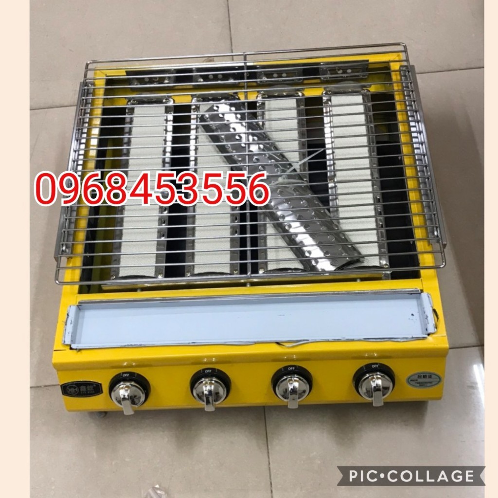 BẾP NƯỚNG BBQ BẰNG GAS 4-6 ĐẦU ĐỐT CHUYÊN NƯỚNG HÀU, BÁNH TRÁNG, THỊT NƯỚNG...