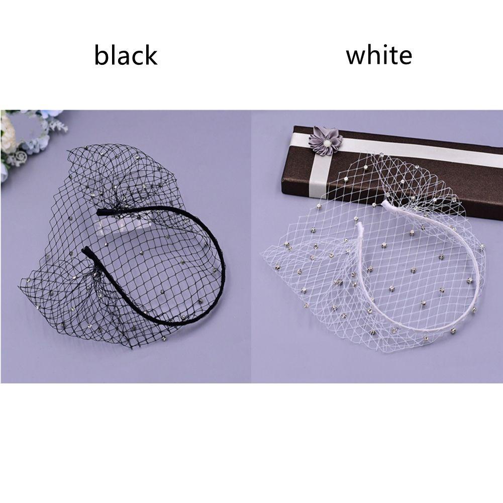 Mạng Che Mặt Lưới Đính Kim Cương Nhân Tạo Cho Cô Dâu|Mạng Che Mặt Cô Dâu Lấp Lánh