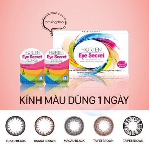 Kính áp tròng màu dùng 1 ngày Eye Secret Contact Lens - TAIPEI BROWN