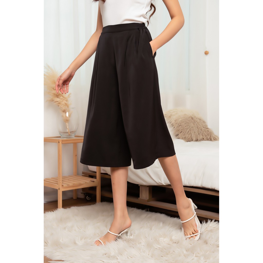 Quần culottes VT ống rộng, dáng lửng nữ Q06.2102 - Mặc đẹp, thoải mái | BigBuy360 - bigbuy360.vn