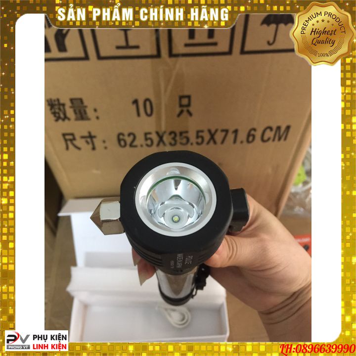 Đèn pin 11 chức năng Solar Power Flashlight chống nước cao cấp đa chức năng