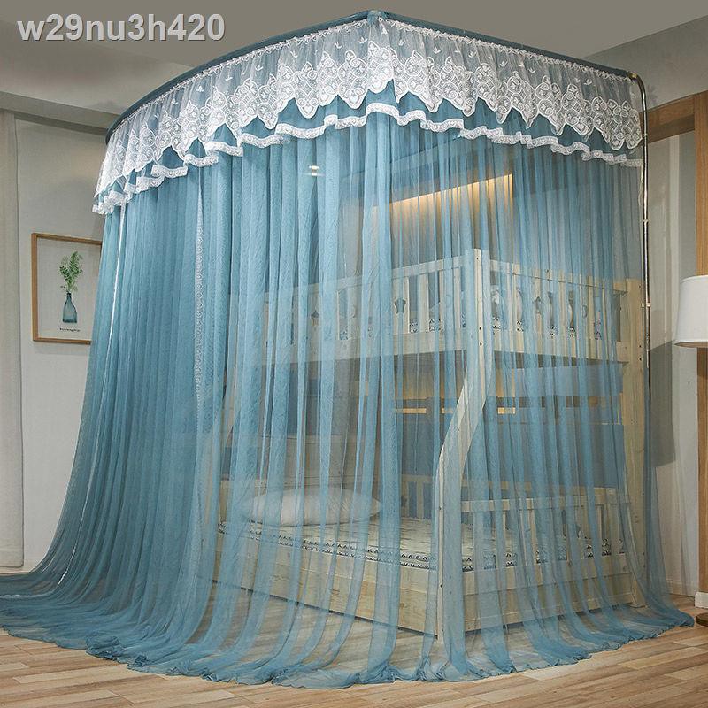 Chăn▪►◘Cần câu cá ống lồng cao cấp mới 2020 giường đôi màn chống muỗi chiều hình thang hai lớp tầng trẻ em cho