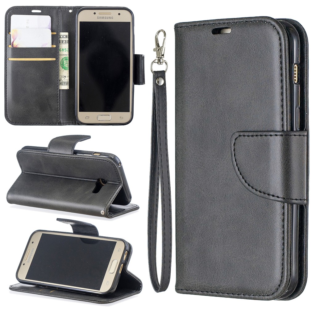 Ốp lưng da PU kiểu ví đứng được cho Samsung Galaxy A3(2017)/A5(2017)/A6(2018)/A6 Plus(2018) | BigBuy360 - bigbuy360.vn
