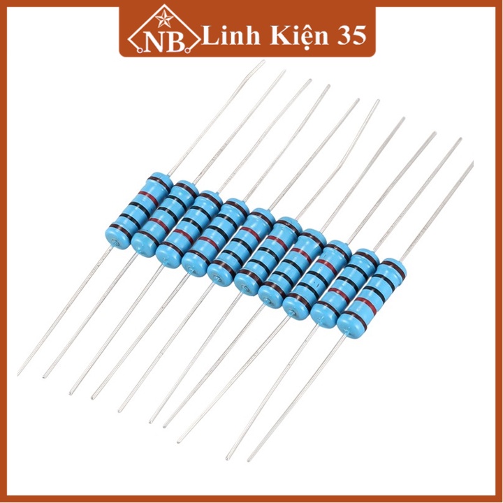 Gói 10 con trở vạch 1/2W 5% giá trị từ 12K ôm đến 1M ôm