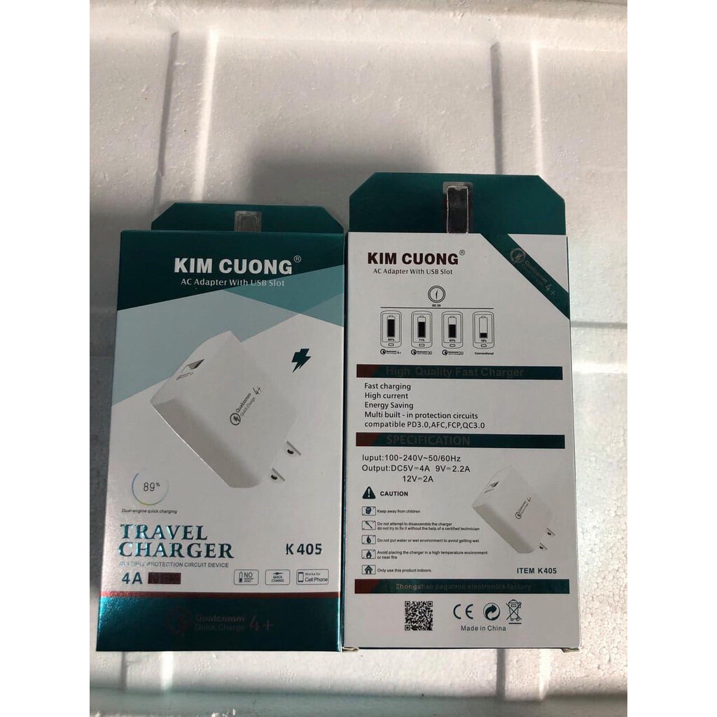 (khuyên dùng) Cốc sạc nhanh Quick Charge Kim Cương K405