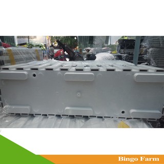 Chậu hàng rào 18x58x20cm trắng chậu nhựa Hải Đăng