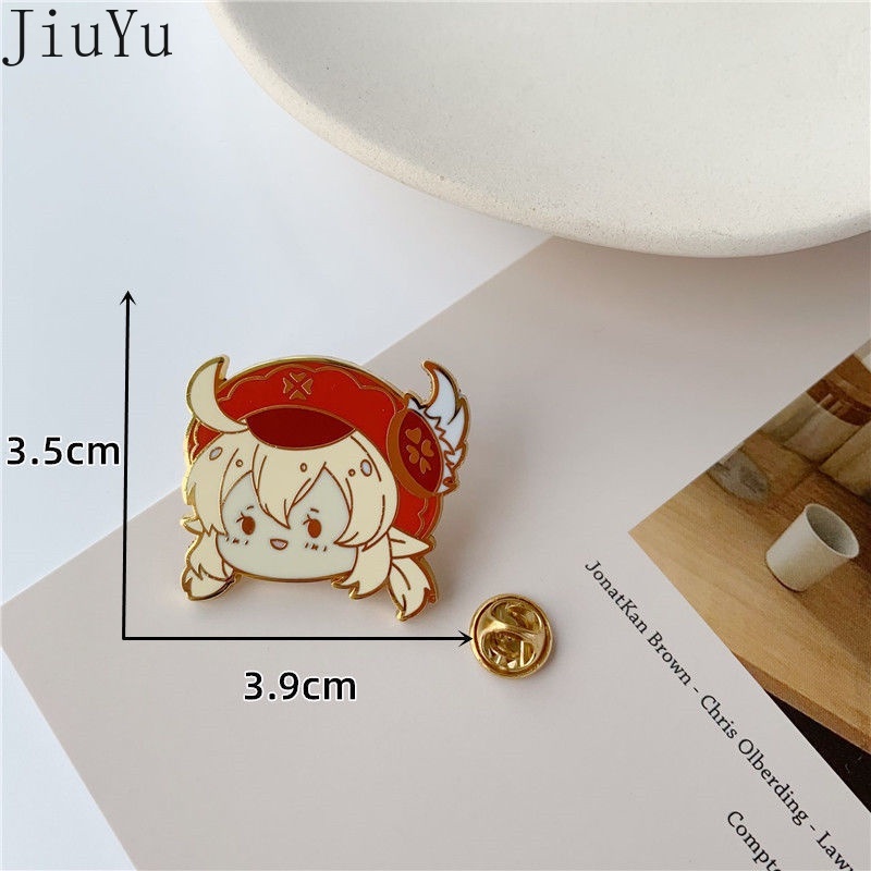 Huy Hiệu Cài Áo Tráng Men Nhân Vật Hoạt Hình Genshin Va Chạm Tinh Tế Keqing Xiao Zhongli Klee Hutao Qiqi Ganyu Mini