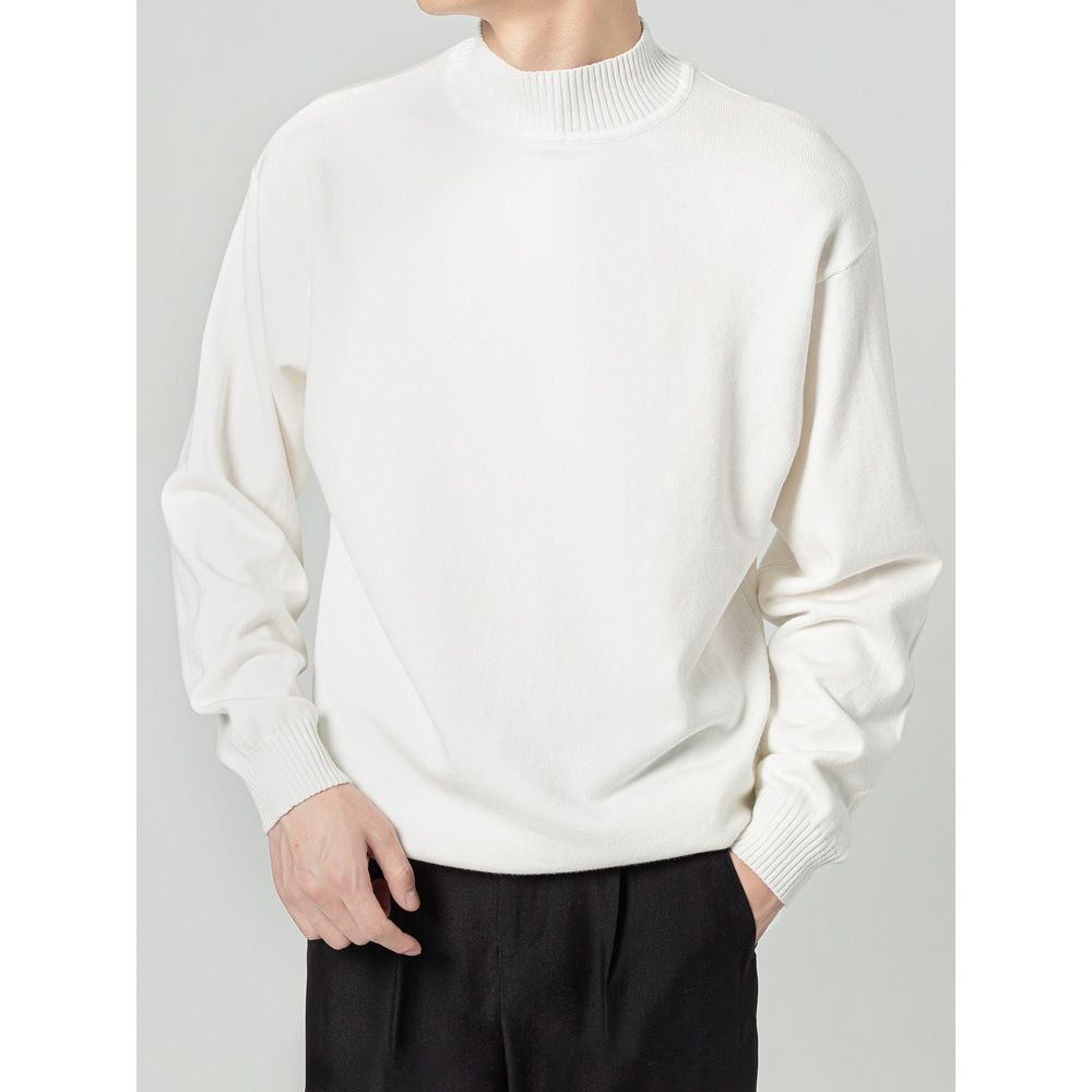 Áo Sweater Cotton Dệt Kim Tay Dài Cổ Tròn Thời Trang Mùa Đông 2022 Cho Nam Giới