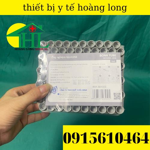 Ống Nghiệm Glucose nắp xám 1ml dùng xét nghiệm dường huyết