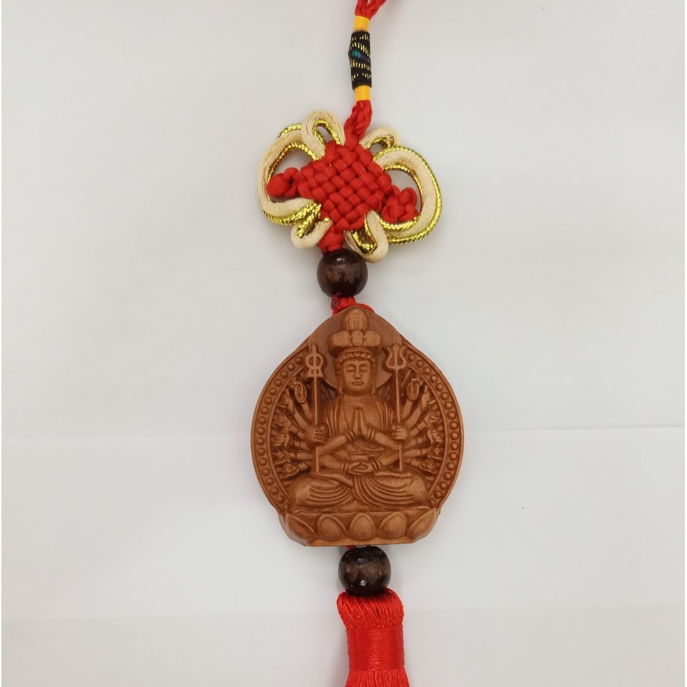 Khánh Treo Hình  Tượng Phật Bà Nghìn Tay Treo Xe Hơi Ô Tô Bằng Gỗ