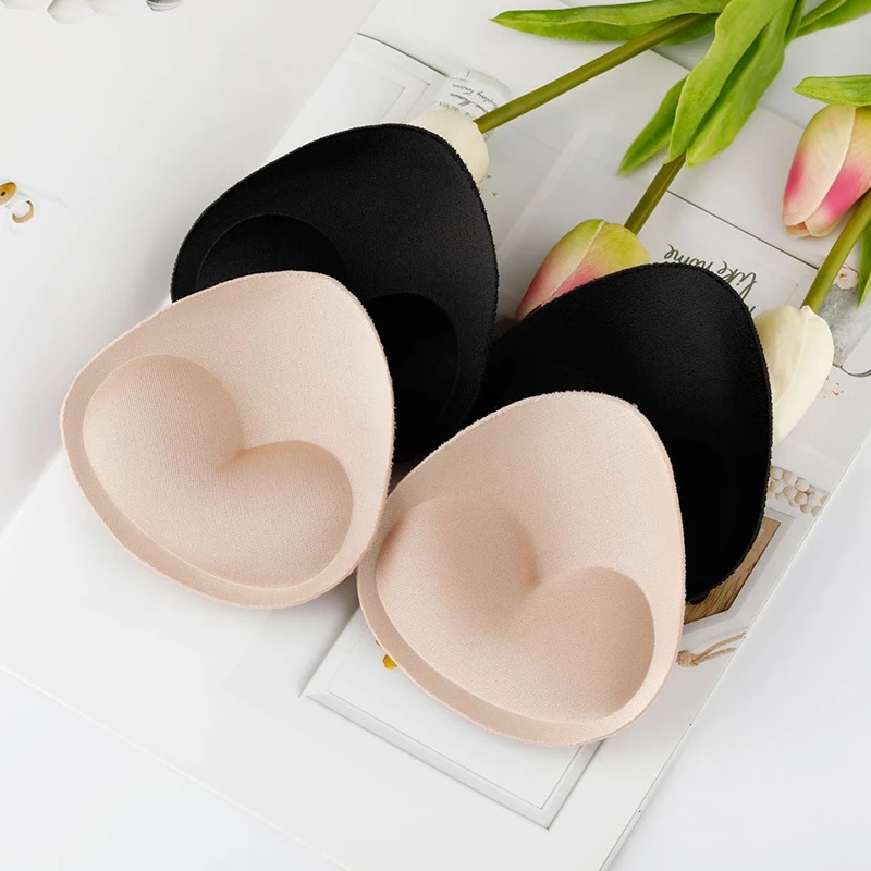 1 Cặp Miếng Đệm Ngực Hình Tam Giác Bằng Silicone Dày Dặn Thoáng Khí Cho Bikini