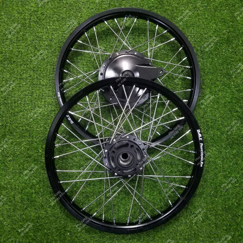 Bánh căm dành cho Sirius Jupiter đùm zin sơn đen niềng nhôm thái đen và bạc lắp như ZIN không cần chế HTH17 MSP 0089