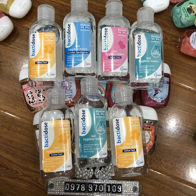 HÀNG SẴN - Gel rửa tay khô Bactidose của Pháp.