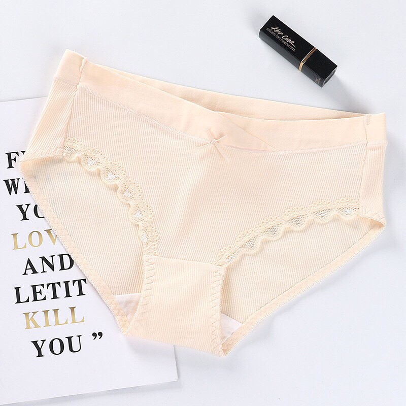 Quần lót bầu chất liệu len tăm pha ren