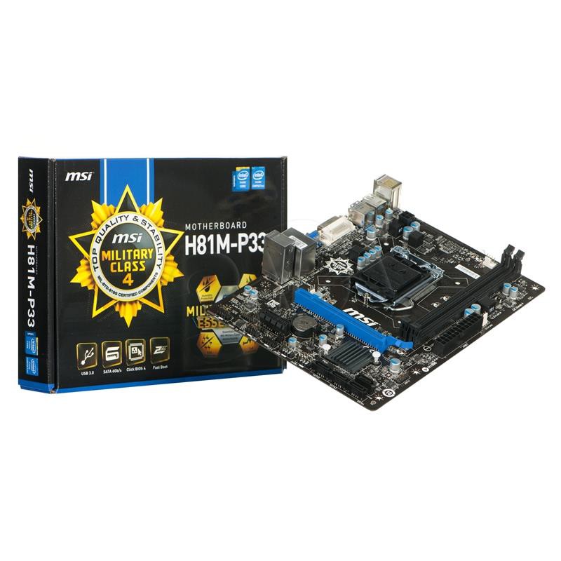 Main MSI H81 P33 mới full box 3 năm