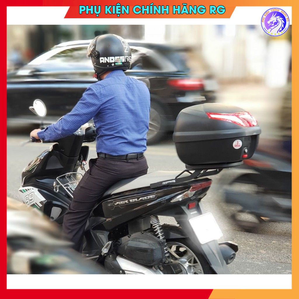 Combo thùng đựng đồ Givi E30RN và baga sau Givi MV cho xe Exciter135 - Exciter150 chính hãng bảo hành 2 năm