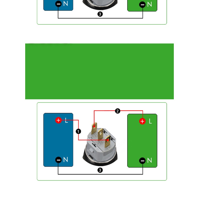Công tắc nút nhấn 16mm LED hình nguồn nhấn khóa thân ngắn