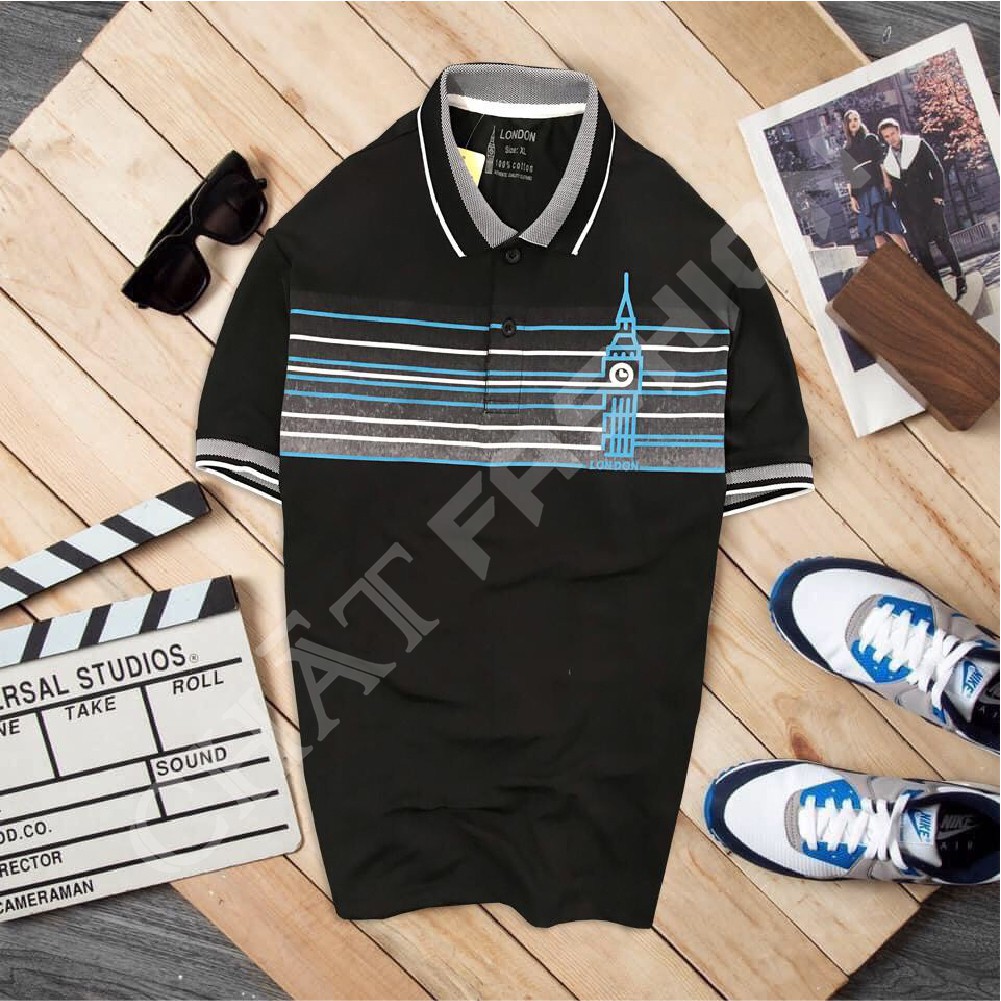 Áo Thun Nam 💕𝘍𝘳𝘦𝘦𝘴𝘩𝘪𝘱💕Áo Polo Tay Ngắn Tháp Đồng Hồ Thun Cotton Mềm  3 Màu 4 Size - Mã PS0054 - STAND | BigBuy360 - bigbuy360.vn