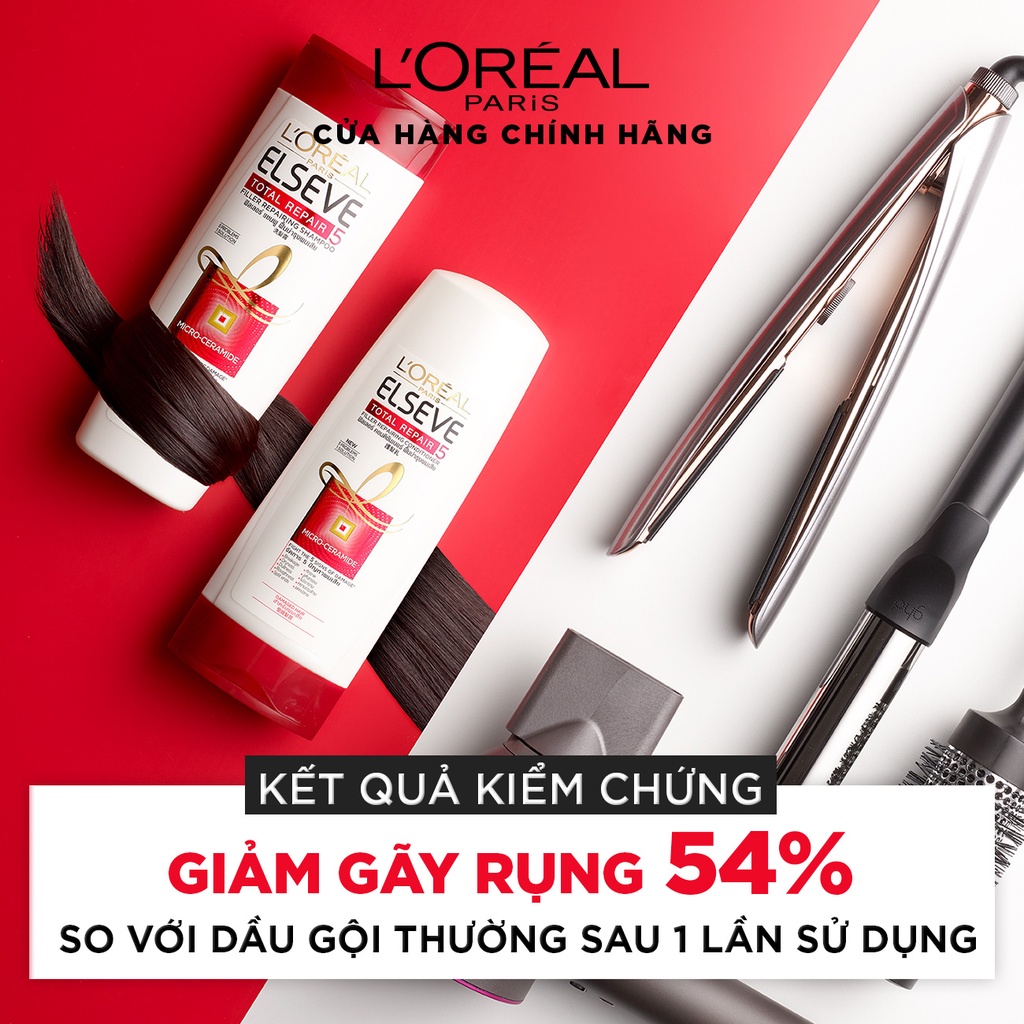 Dầu Gội Giúp Phục Hồi Tóc Hư Tổn L'oreal Paris Elseve Total 5 Filler Repairing 280ml/620ml