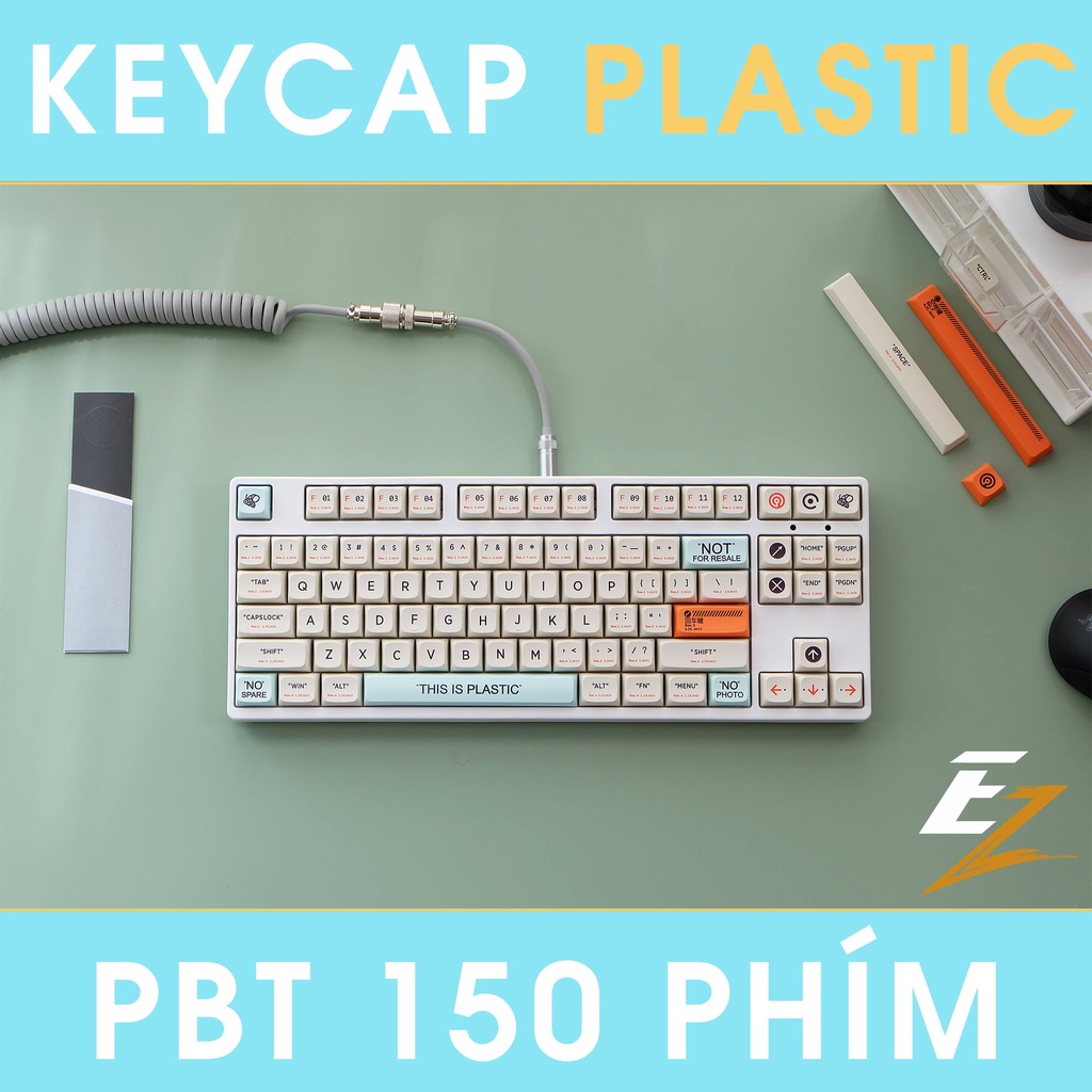 [Mã SKAMSALE03 giảm 10% đơn 200k] Keycap Cho Bàn Phím Cơ Plastic Thick PBT Dyesub 150 Phím XDA Profile Của EZPC