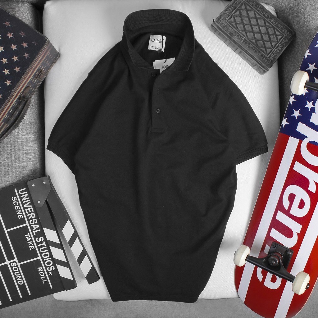 Áo polo nam Galvin cổ dệt bo len,áo thun nam có cổ tay lỡ công sở | BigBuy360 - bigbuy360.vn