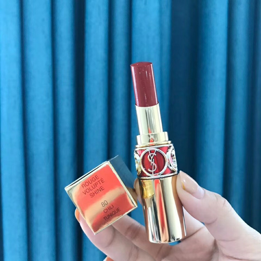 Son YSL Rouge Volupte Shine Oil-in-Stick #80 Chili Tunique Son