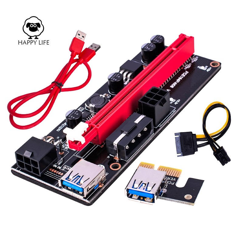 Cáp Chuyển Đổi Pci-E Extender Pci Express Riser Adapter Usb 3.0 Card Pcie 1x To 16x For Linux / Xp / Win7 Win8 Win10