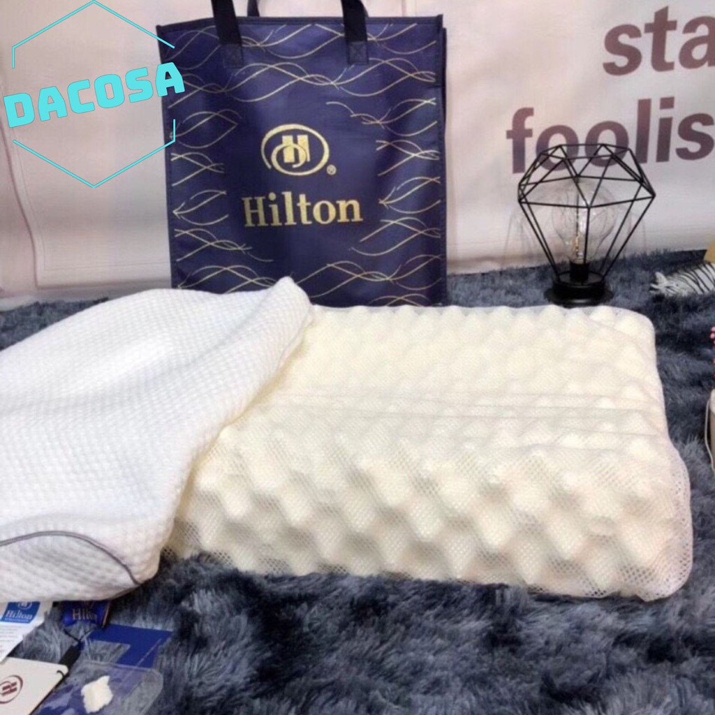 Gối Ngủ Cao Su Non Hilton Cao Cấp Đàn Hồi