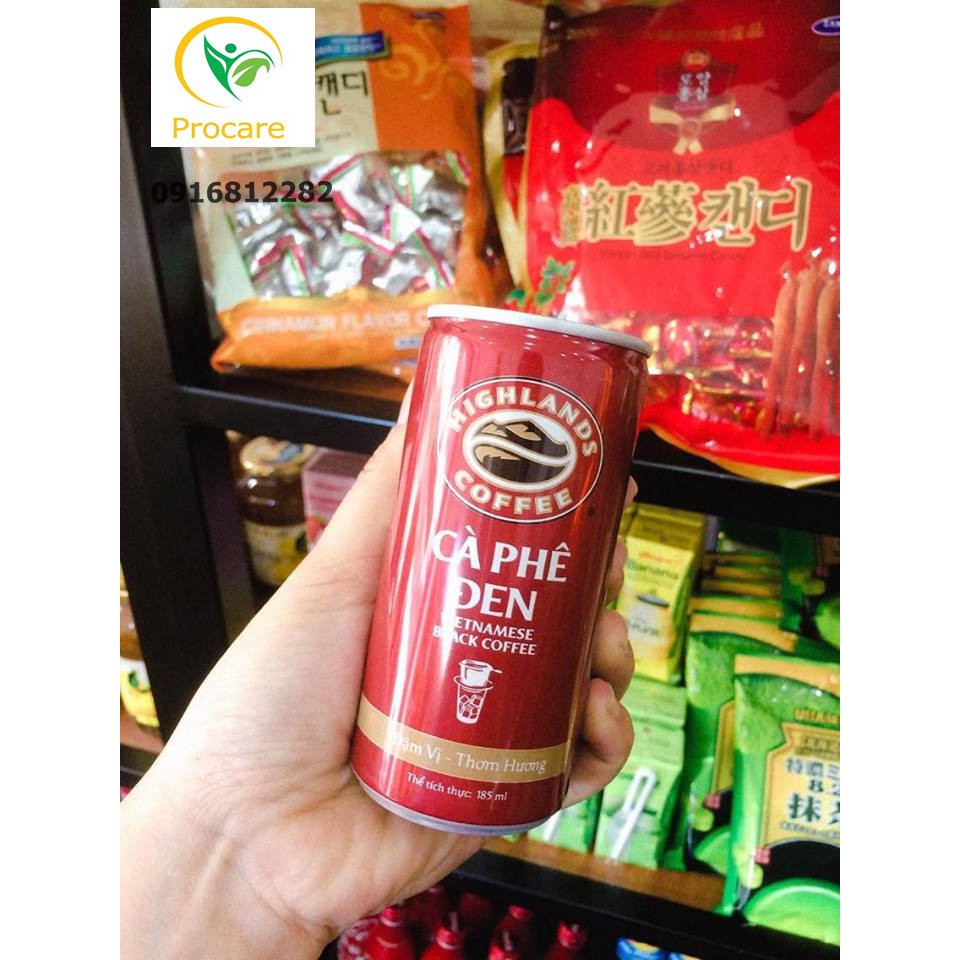 Cafe Đen HighLand Coffee đen 185ml