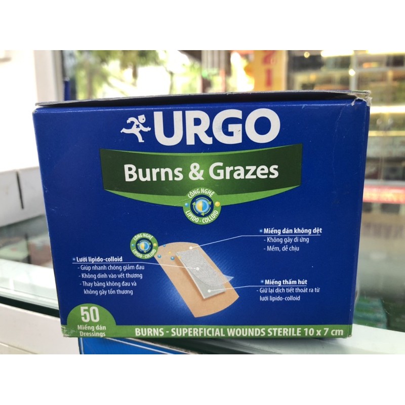 URGO Burns & Grazes - Cho các vết bỏng nhẹ , trầy nhẹ mau lành