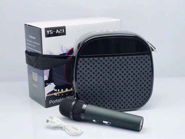 Loa Bluetooth xách tay ys-23 kèm Mic hát karaoke k dây 