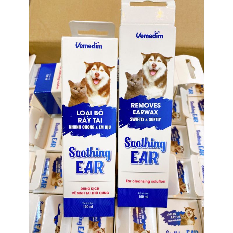 Soothing EAR - Dung dịch vệ sinh tai giúp loại bỏ ráy tai và mùi hôi trên tai dành cho chó mèo