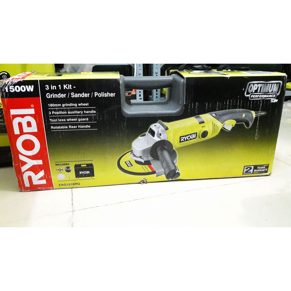 MÁY MÀI ĐA NĂNG CẮT GÓC/CHÀ NHÁM/ ĐÁNH BÓNG RYOBI 1500W EAG1518RG