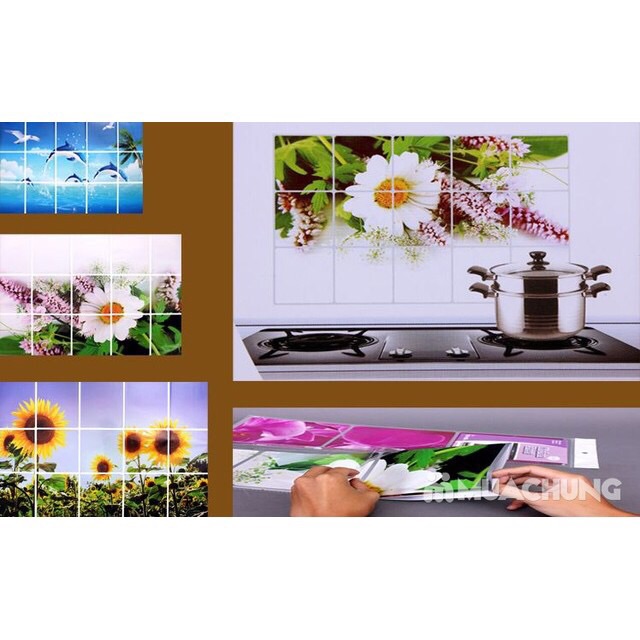 Giấy dán bếp ga chống nhiệt 60-90cm