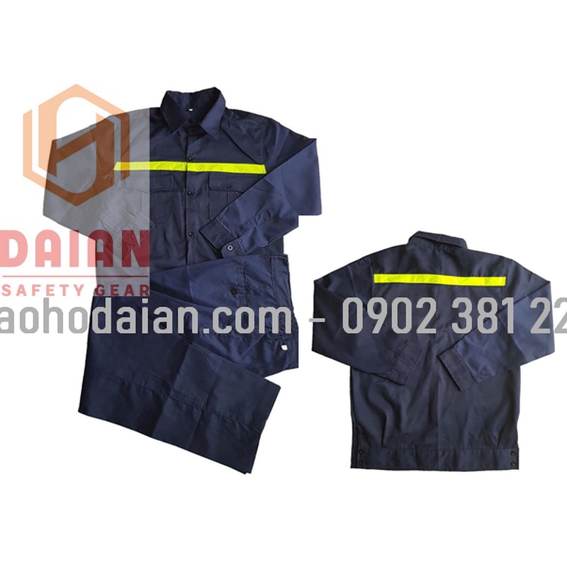 Quần áo bảo hộ lao động phối phản quang vải kaki Nam Định