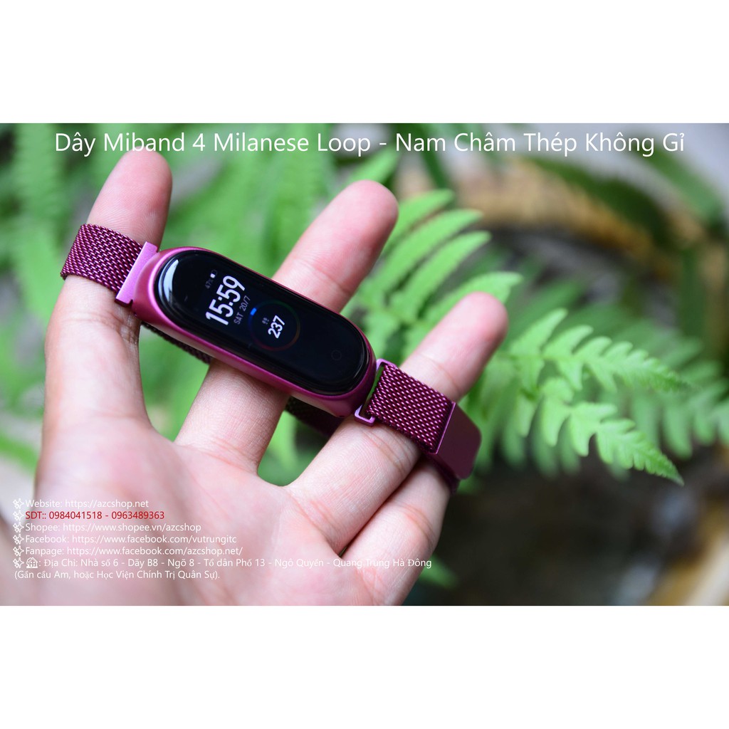 Dây Milanese Miband 5 Miband 4 Miband 3 - Dây Nam Châm Cho Miband