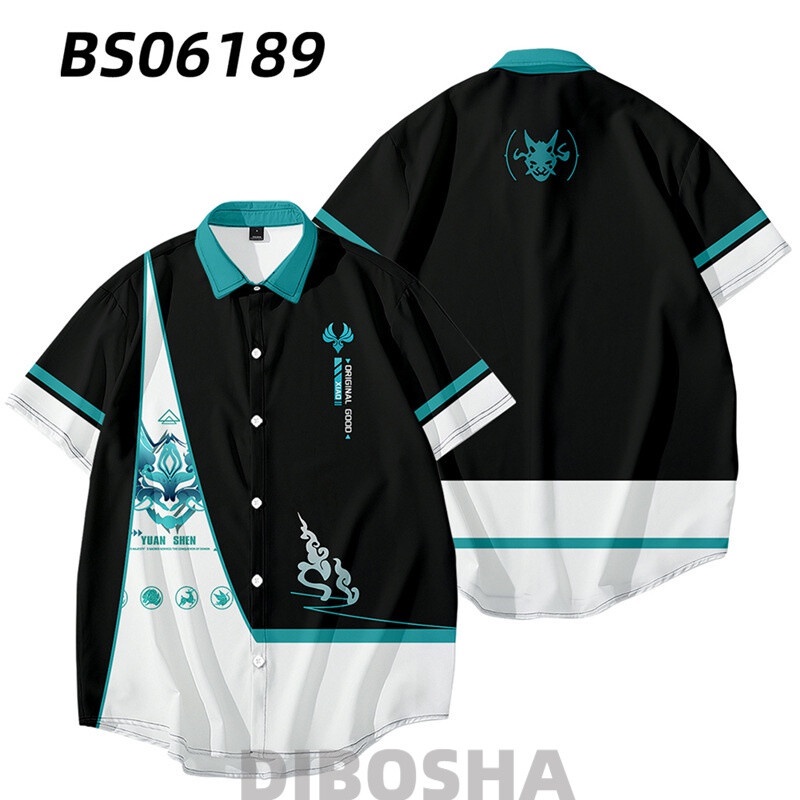 Dibo Shark Áo Sơ Mi Ngắn Hai Chiều Anime Merchandise Law General Night Fork @