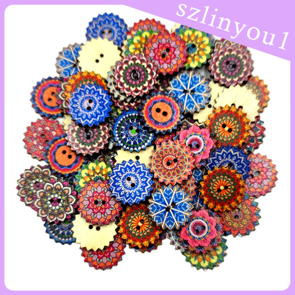 NEW 100 Khuy Gỗ 2 Lỗ