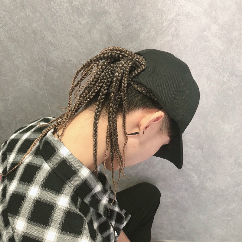 Hàng Có Sẵn Mũ Tóc Giả Thắt Bím Thời Trang Mùa Hè Phong Cách Hip-Hop Hoàn Thiện Trực Tiếp Cho Nam