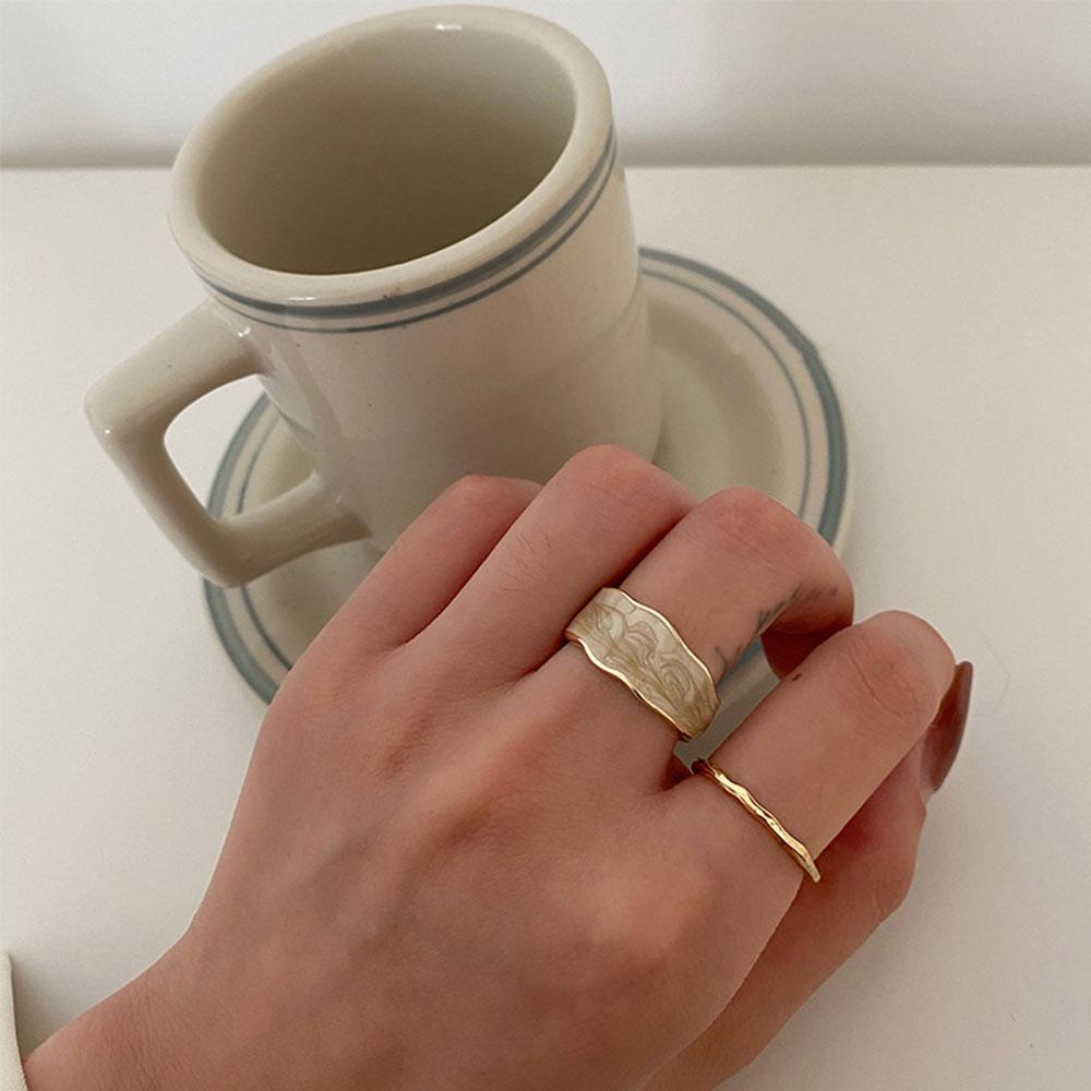 MXGOODS Nhẫn Hở Tráng Men Nhiều Màu Sắc Thời Trang Cho Nữ