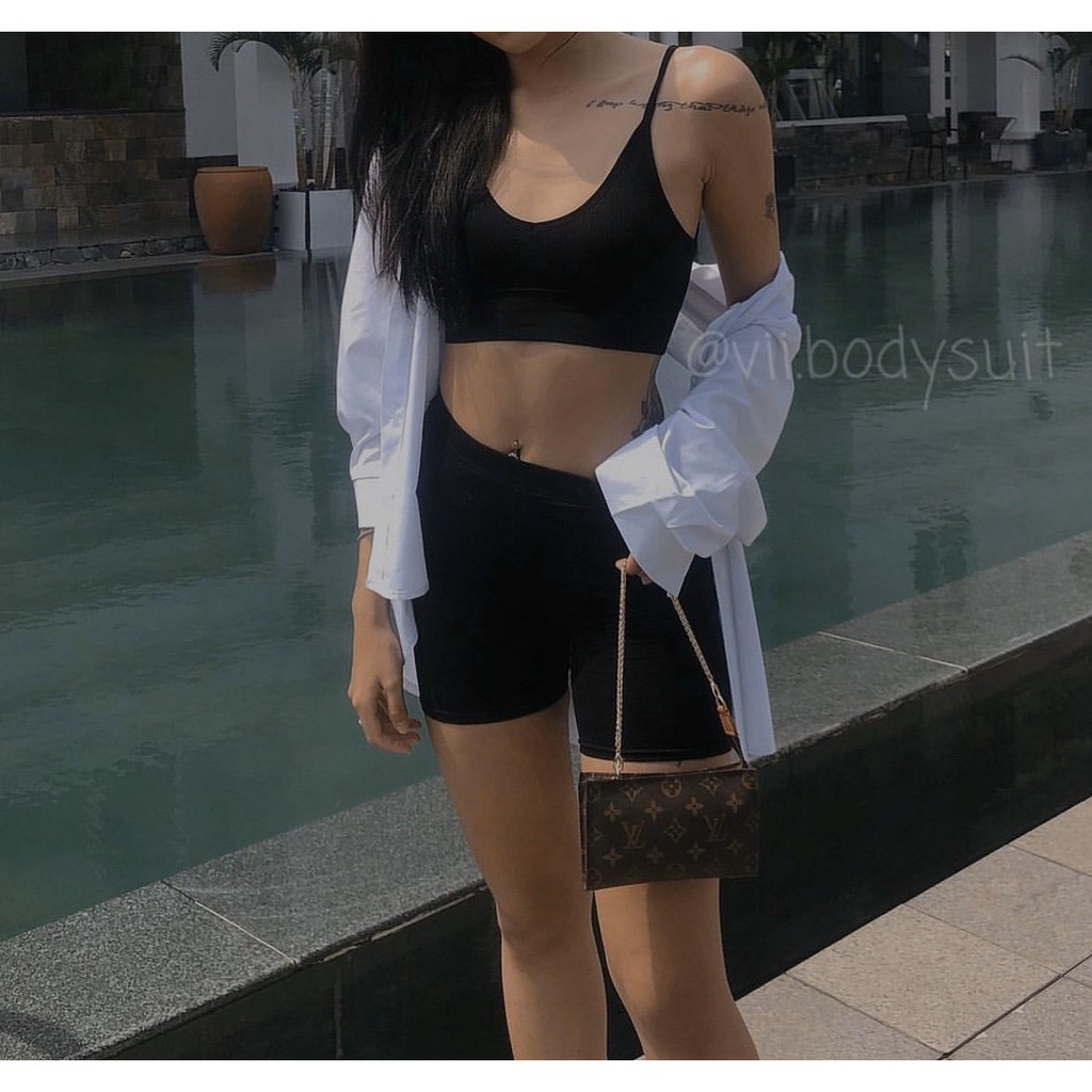 Set Biker Tôn Dáng Năng Động Thoải Mái Đi Chơi Đi Tập Viibodysuit