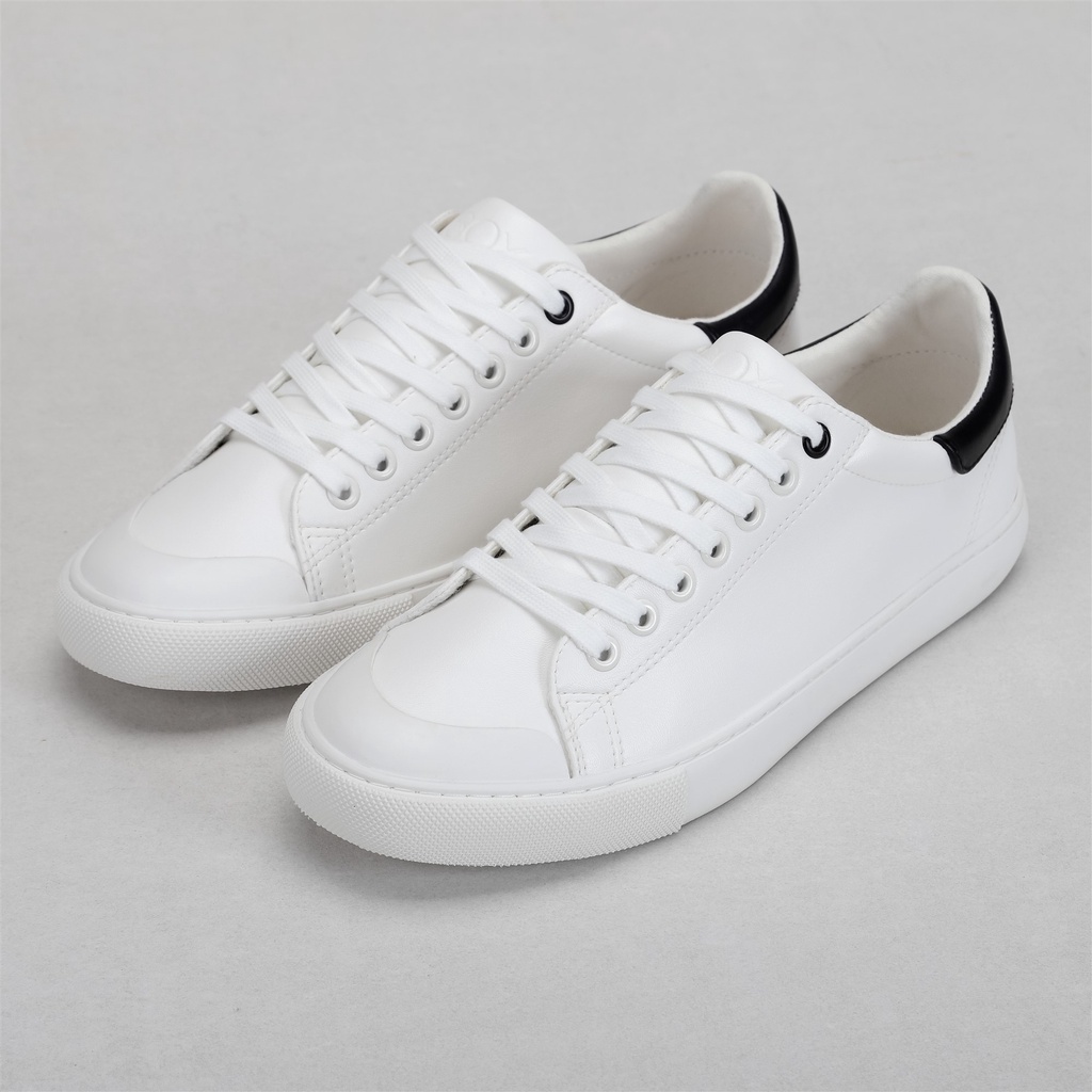 Giày Sneaker Da Nam DINCOX GC13 White/Black Hiện Đại