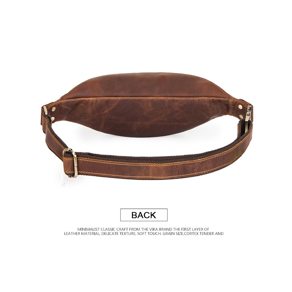 Túi Da Bò Đeo Hông Phong Cách retro Âu Mỹ Thời Trang Cho Nam