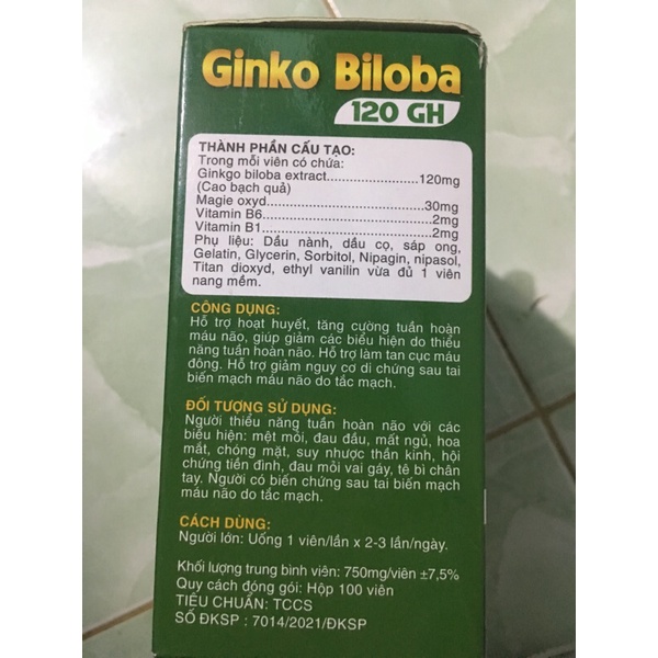 GINKO BILOBA 120GH