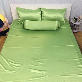 Bộ drap giường phi lụa Thái Tuấn có mền